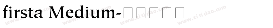 firsta Medium字体转换